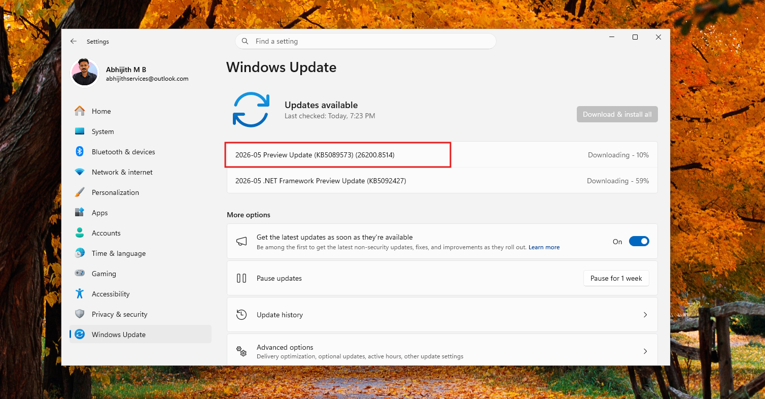 Windows 11 Release Preview update