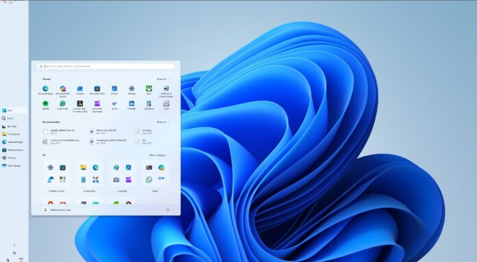 Windows 11 Start menu vertical layout