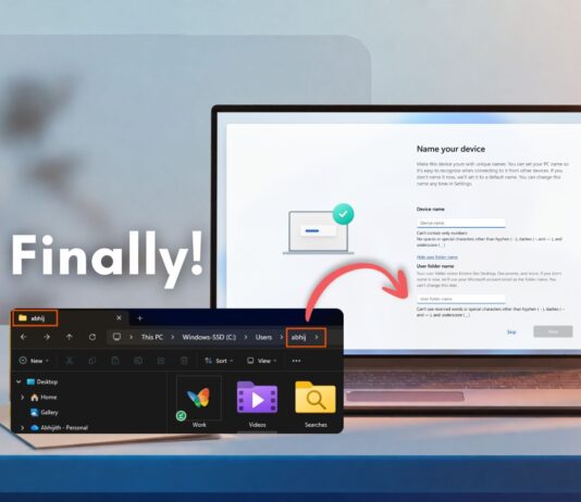Microsoft is killing Windows 11’s awkward 5-letter user folder name after years of complaints, but only for new setups Windows 11 finally gives users control over their default user folder name during setup.