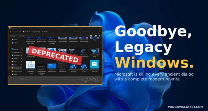 Windows 11 legacy dialog UI