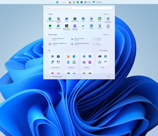 Windows 11 new Start menu position
