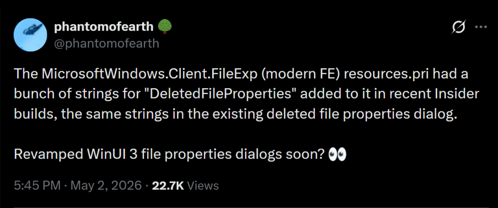 Windows 11's Windows 95-era File Explorer Properties dialog is getting ...