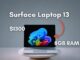 the Microsoft Surface Laptop 13 for business will have a 8GB RAM variant for double the price of Macbook Neo
