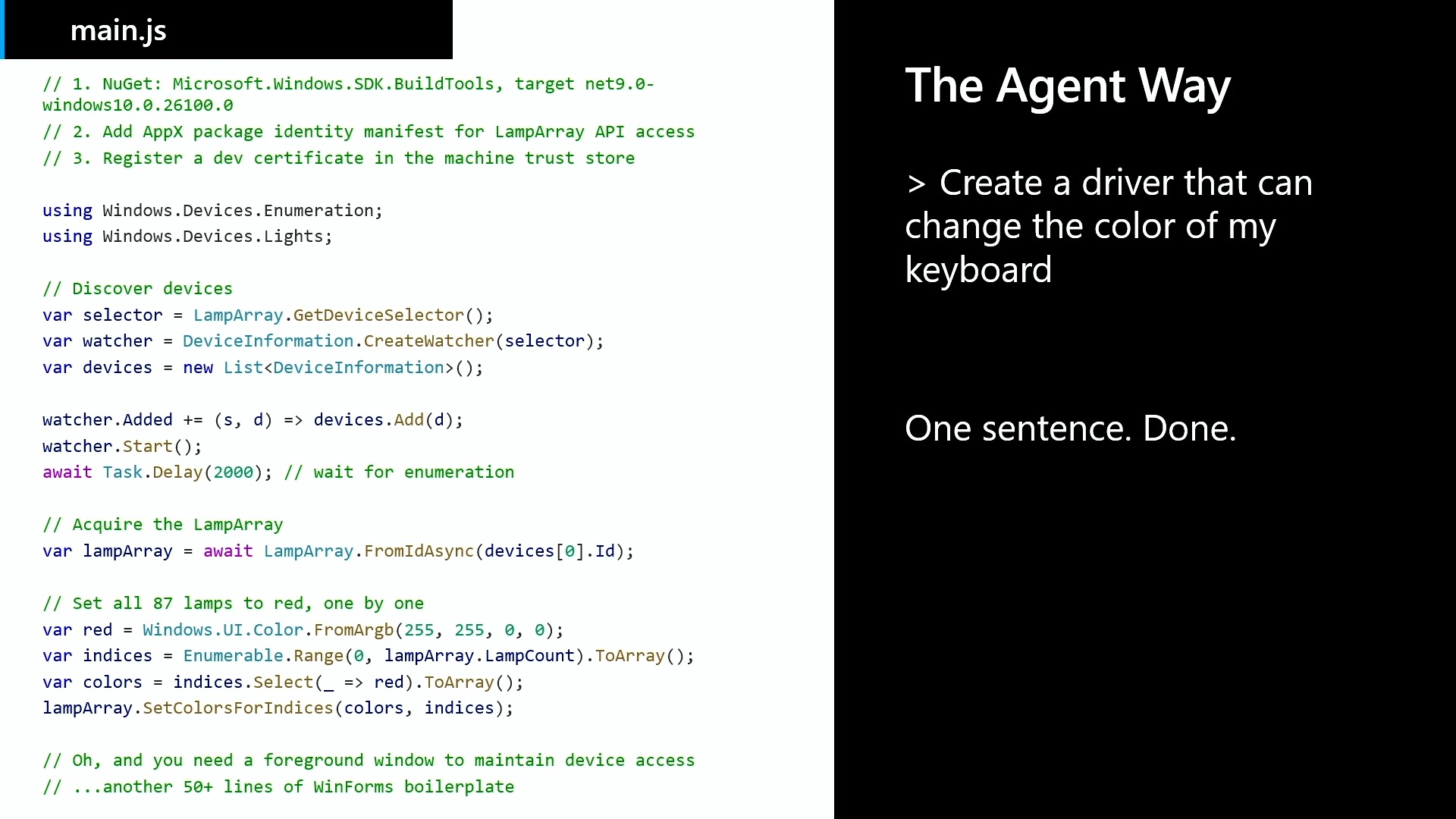Agent can change Windows keyboard colour