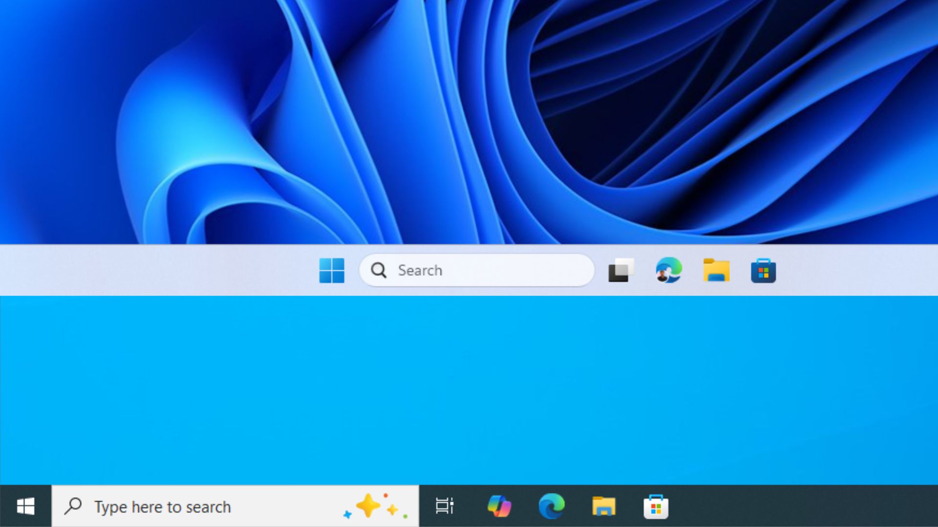 Comparing Windows 11 and Windows 10 taskbars