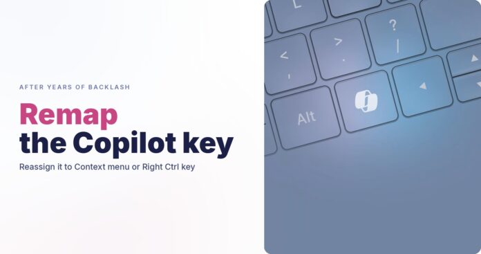 Copilot remap the key in Windows 11 Copilot remap the key in Windows 11