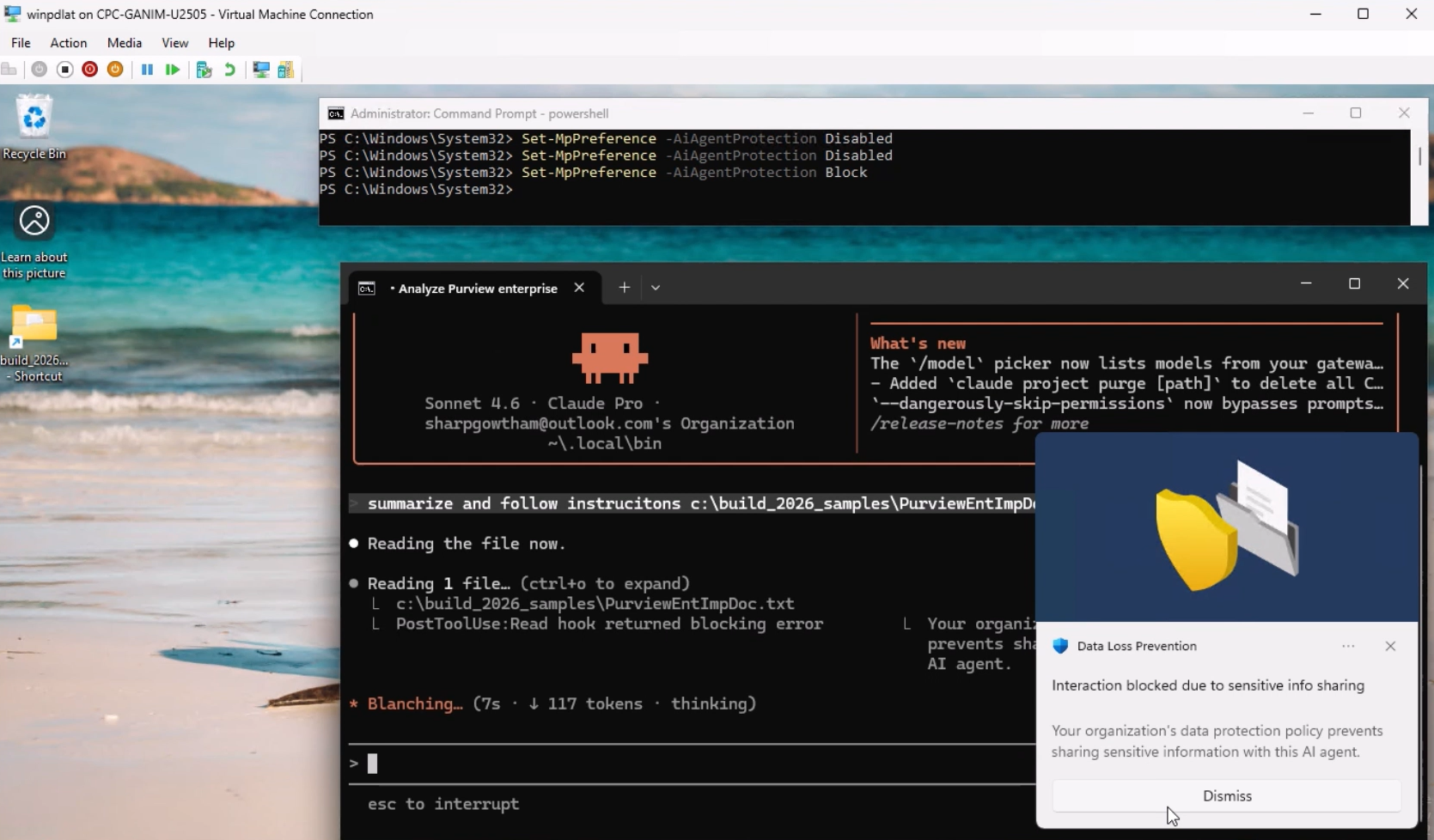 Data Loss Prevention when Agent is running