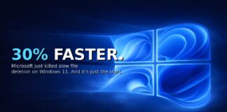 File Explorer delete files 30 percent faster