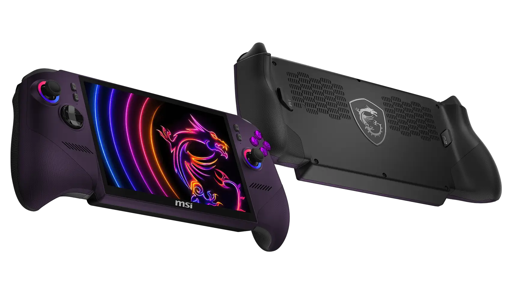 MSI Claw 8 EX AI+ front and back