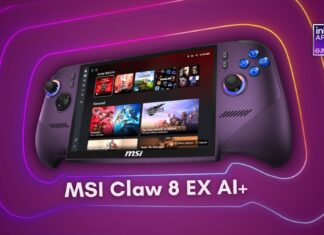 MSI Claw 8 EX AI+ gaming handheld with Intel Arc G3 Extreme processor running Windows 11 in Xbox Mode
