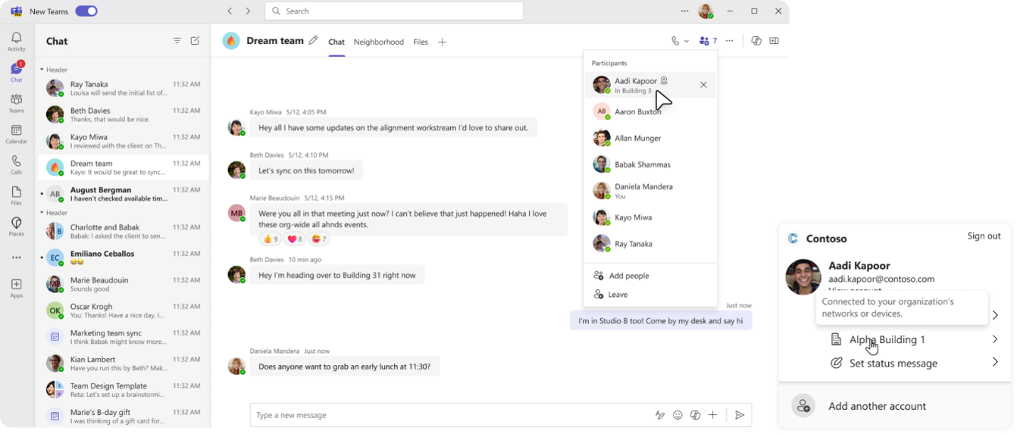 Microsoft Teams Workplace Check-in Feature