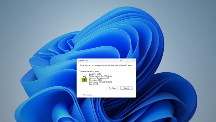Microsoft explains why File In Use error shows even after the application is closed