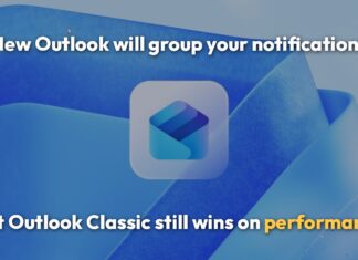 New Outlook notifications grouping