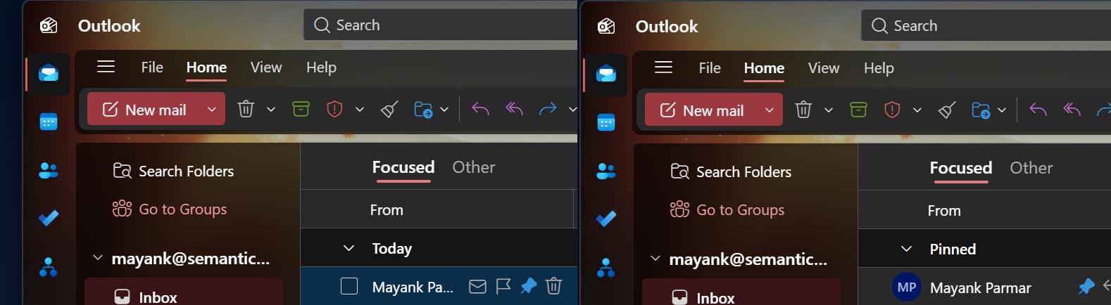 Pin emails in New Outlook