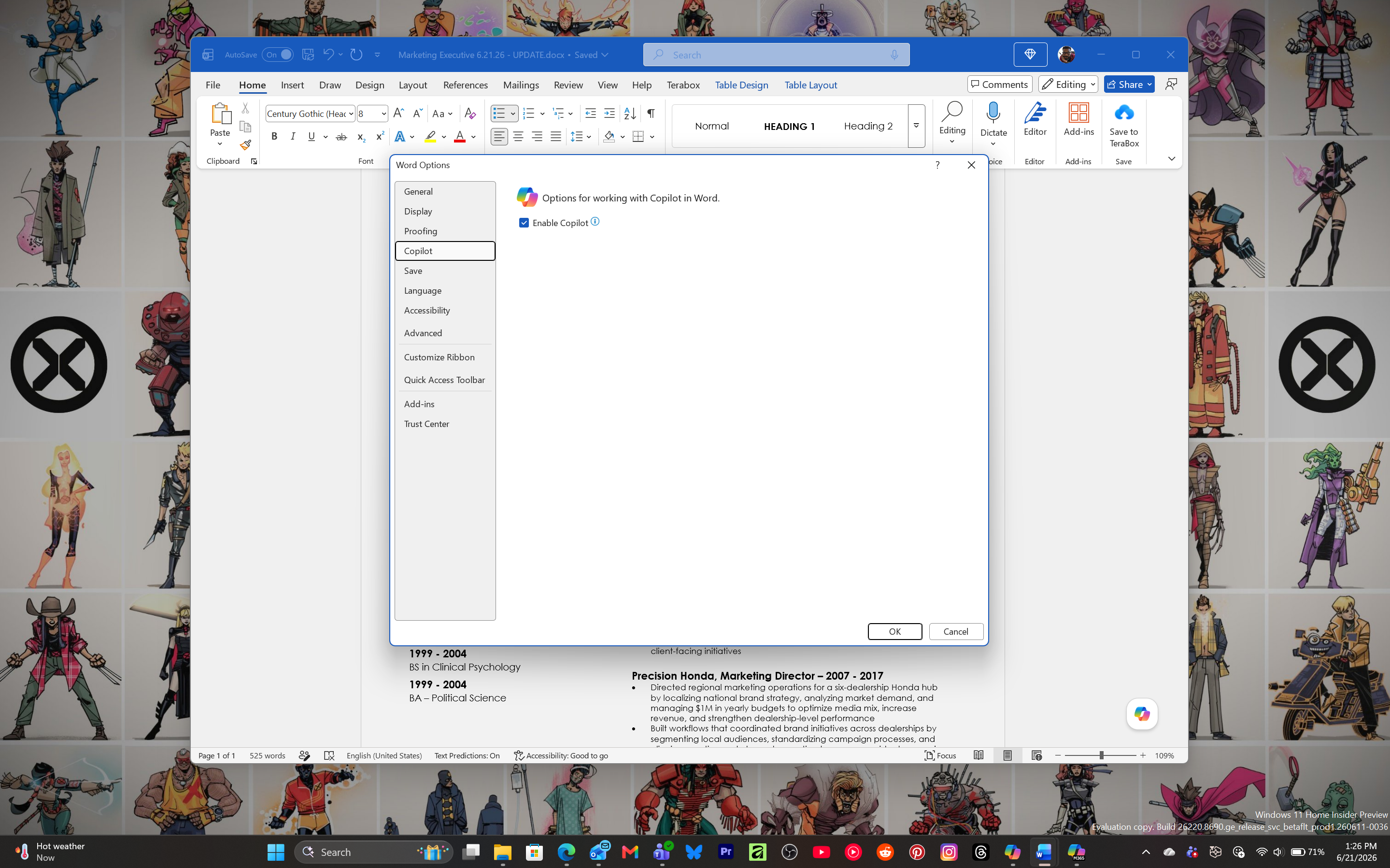 Turn off Copilot in MS Word