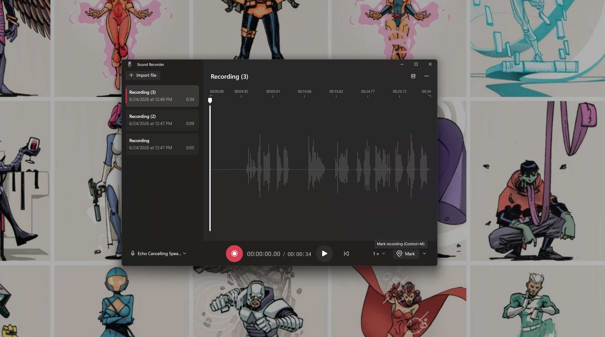 Sound Recorder fixes its waveform display and a memory leak