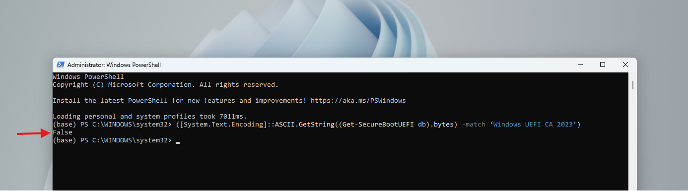 Secure Boot UEFI False