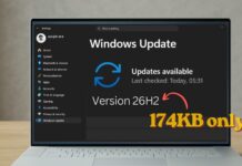 The big Windows 11 version update for 2026 is only 174KB