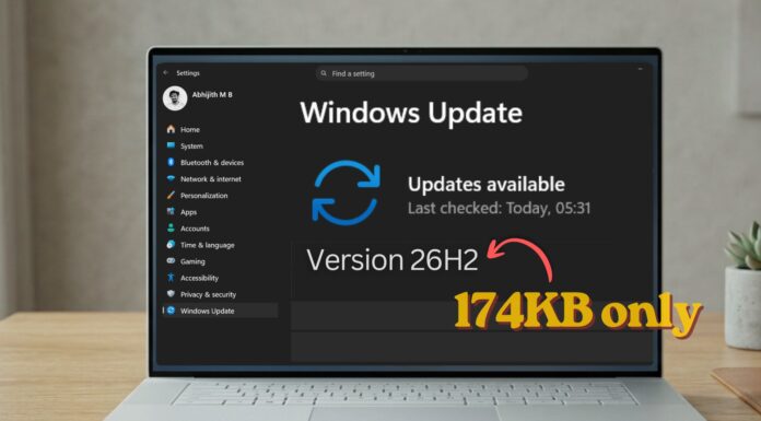 The big Windows 11 version update for 2026 is only 174KB