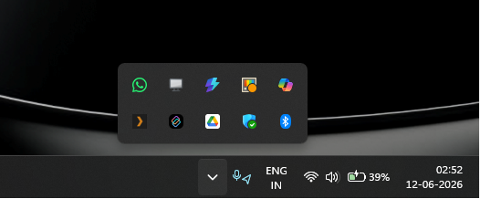WhatsApp in System Tray