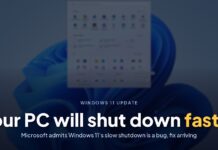 Windows 11 faster shutdown