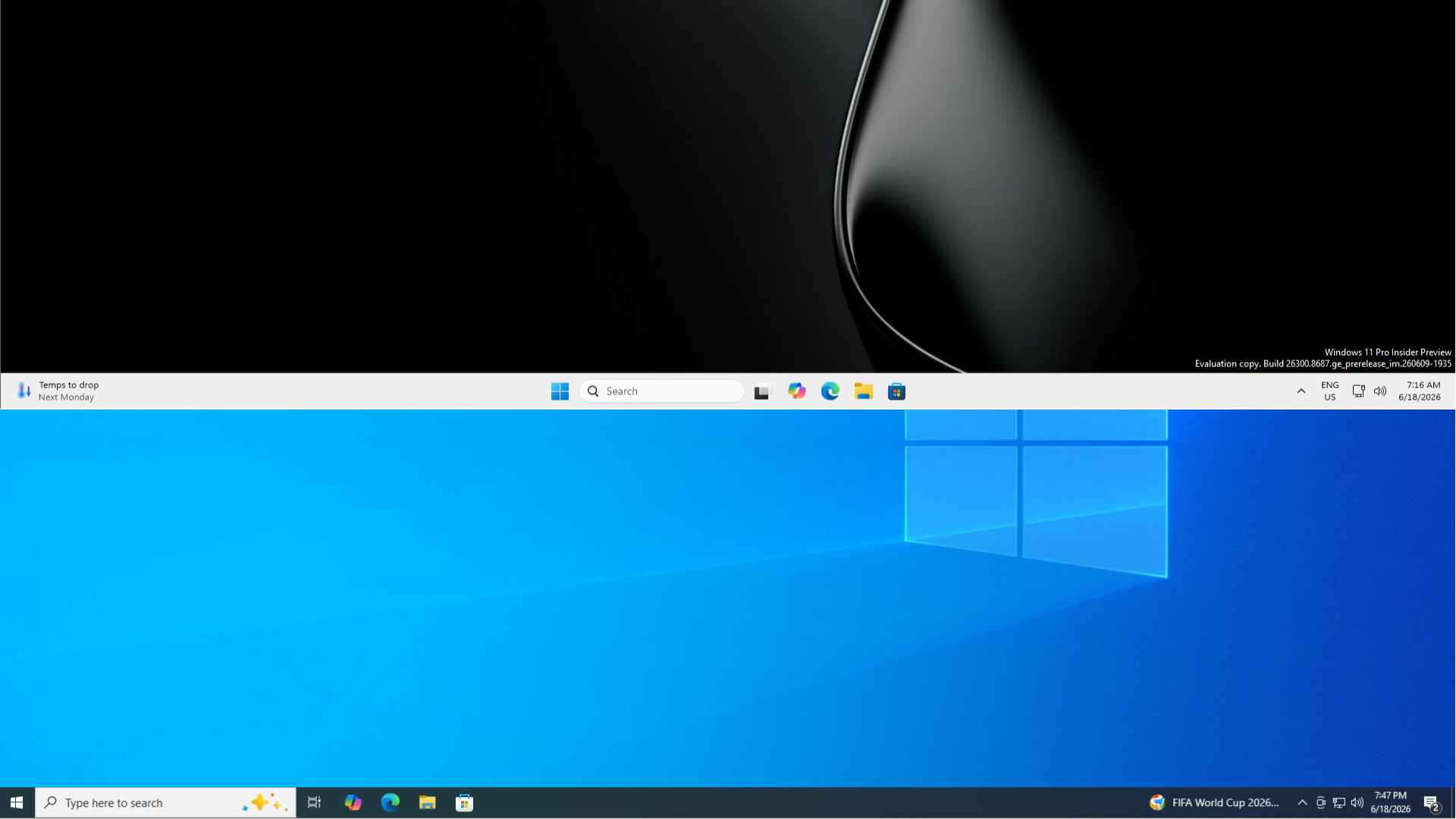 Windows 11 taskbar is center aligned by default while Windows 10 is left aligned