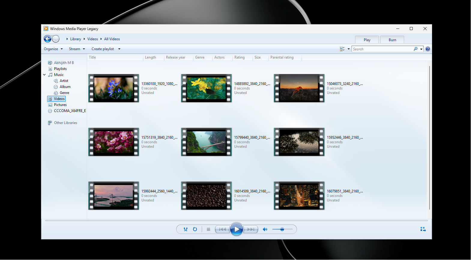 Windows Media Player Legacy UI