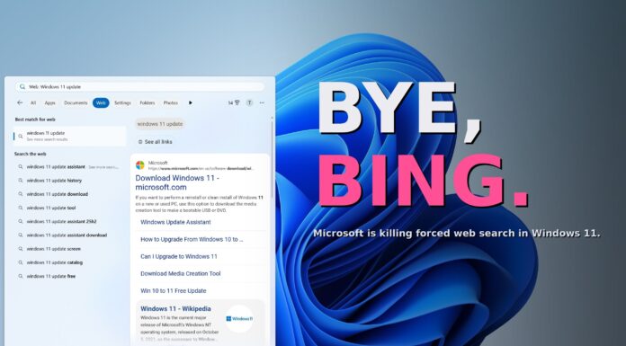 Microsoft is letting you kill Bing in Windows 11 Search, after years of forcing it on every PC