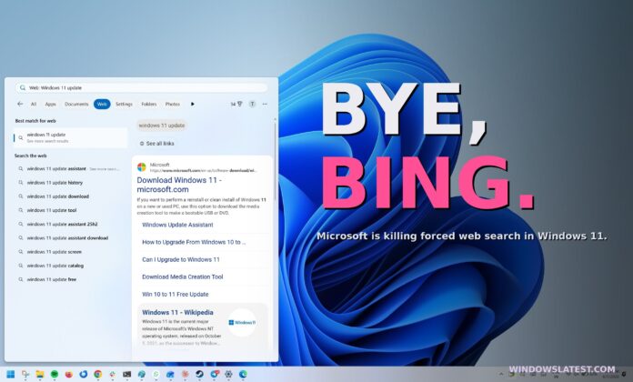 Windows Search without Bing