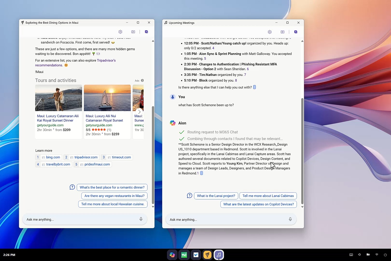 Copilot search feature in Copilot OS