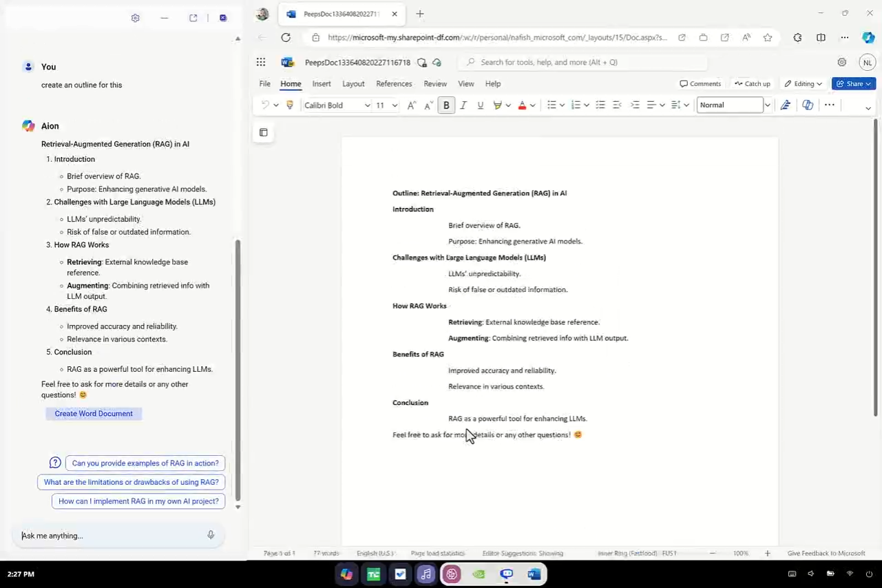Copilot OS and MS Word