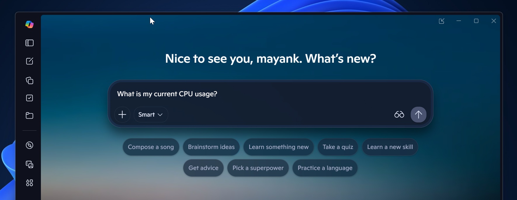 Copilot for Windows home