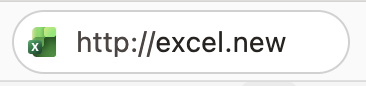 Create a new Excel spreadsheet