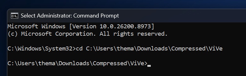 Enable ViveTool ID in Windows 11