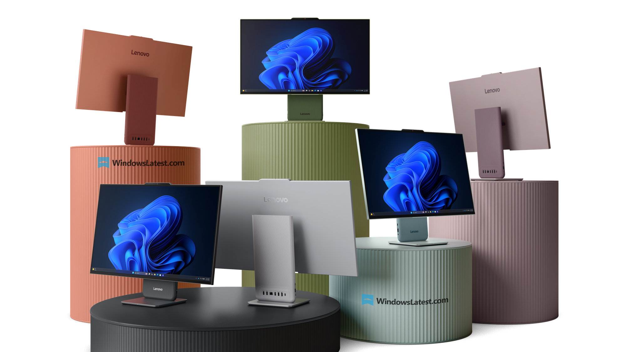 Lenovo IdeaCentre All-in-One desktop color variants
