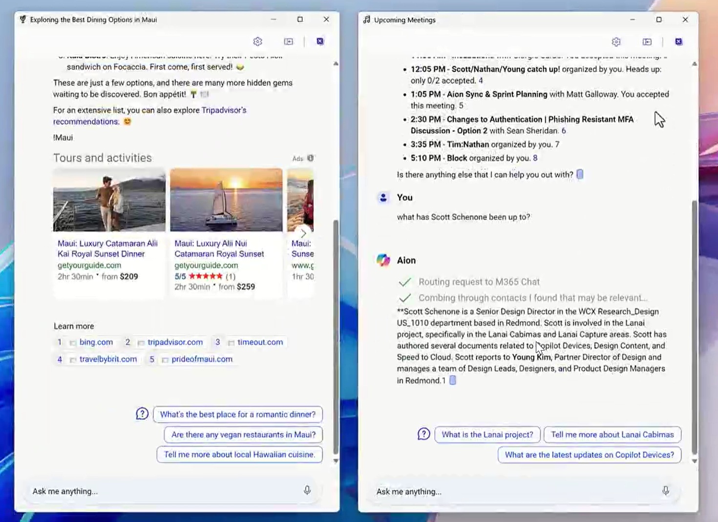 Project Aion MS 365 integration