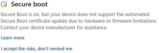 Secure Boot blocked