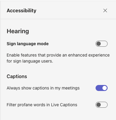 Teams profanity filter