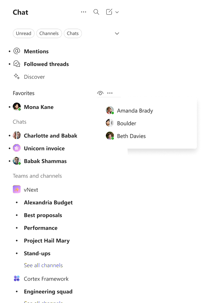 Teams unread