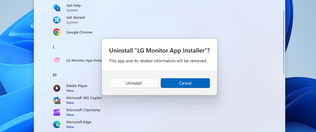 Instalar Desinstalar la aplicación LG Monitor