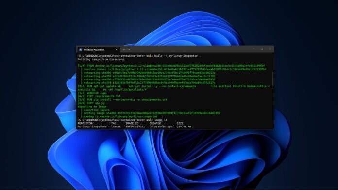 WSL Containers in action on Windows 11 WSL Containers in action on Windows 11