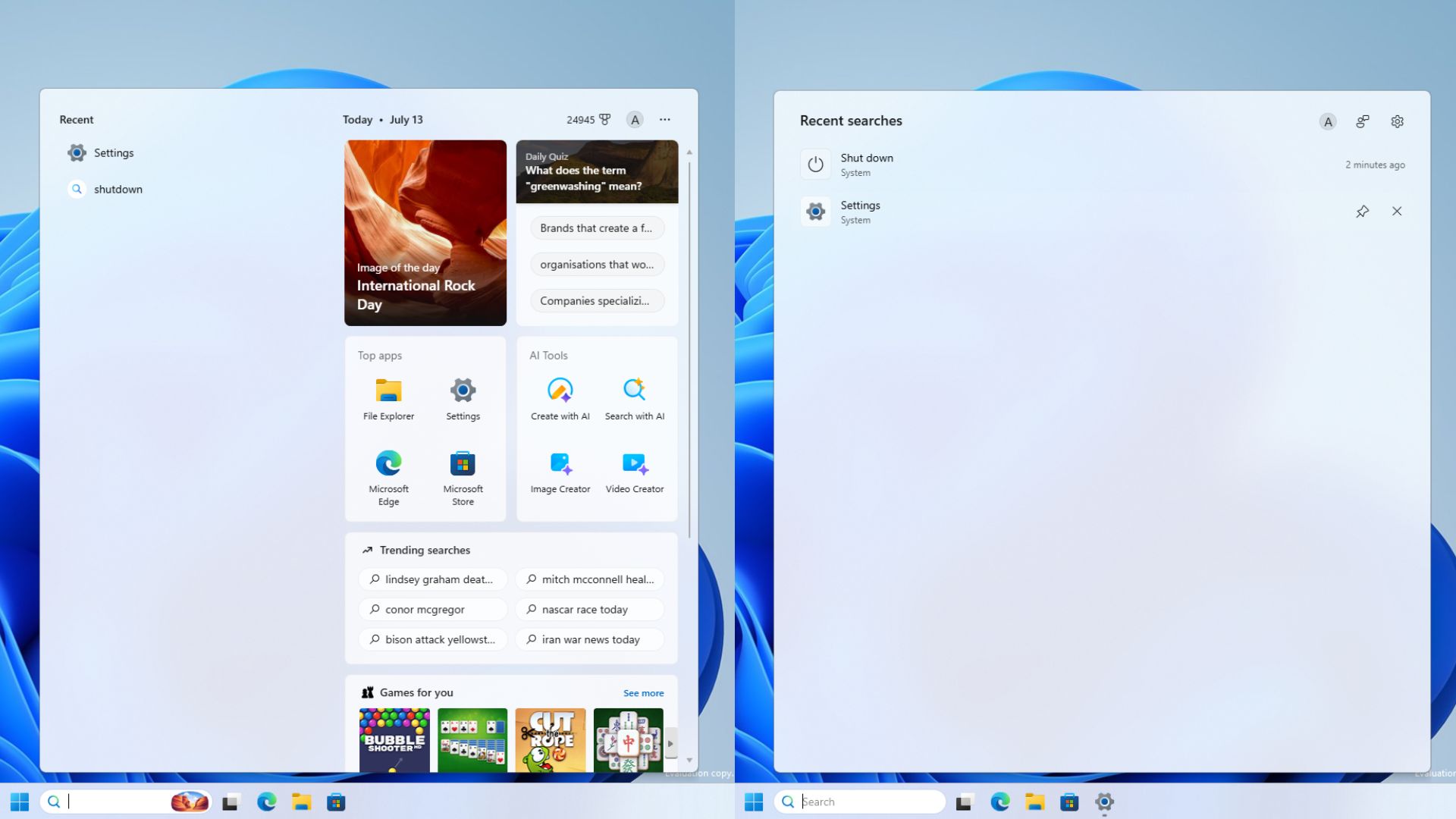 Windows 11 Search removes MSN Content