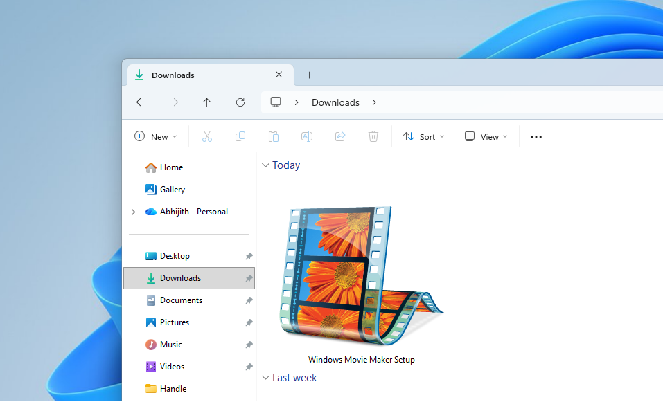 Windows Movie Maker setup file
