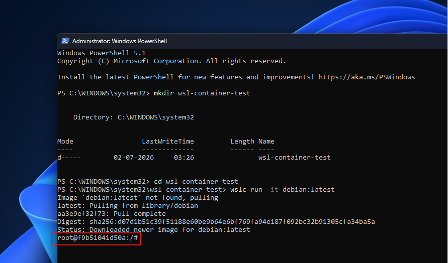 root folder of debian