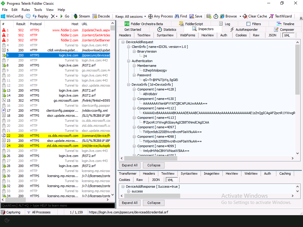wlidsvc (Windows Live ID) service sends hardware information (Disk, SMBIOS, and TPM info) to Microsoft in order to log in as a device