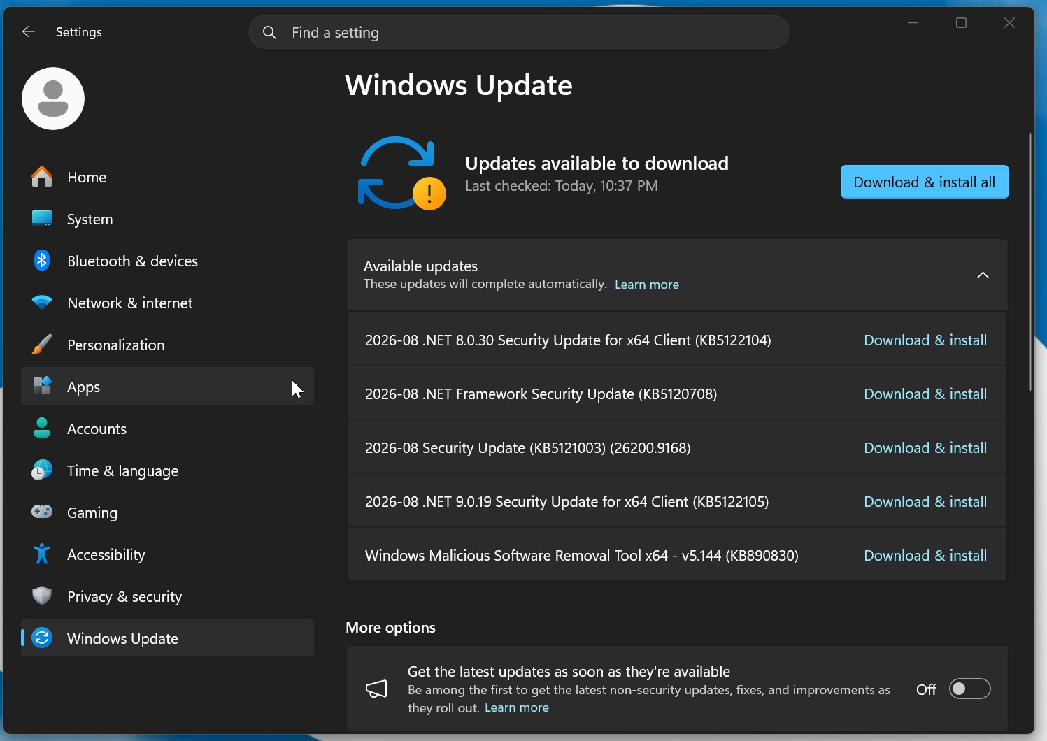 2026-08 Security Update (KB5121003) (26200.9168)