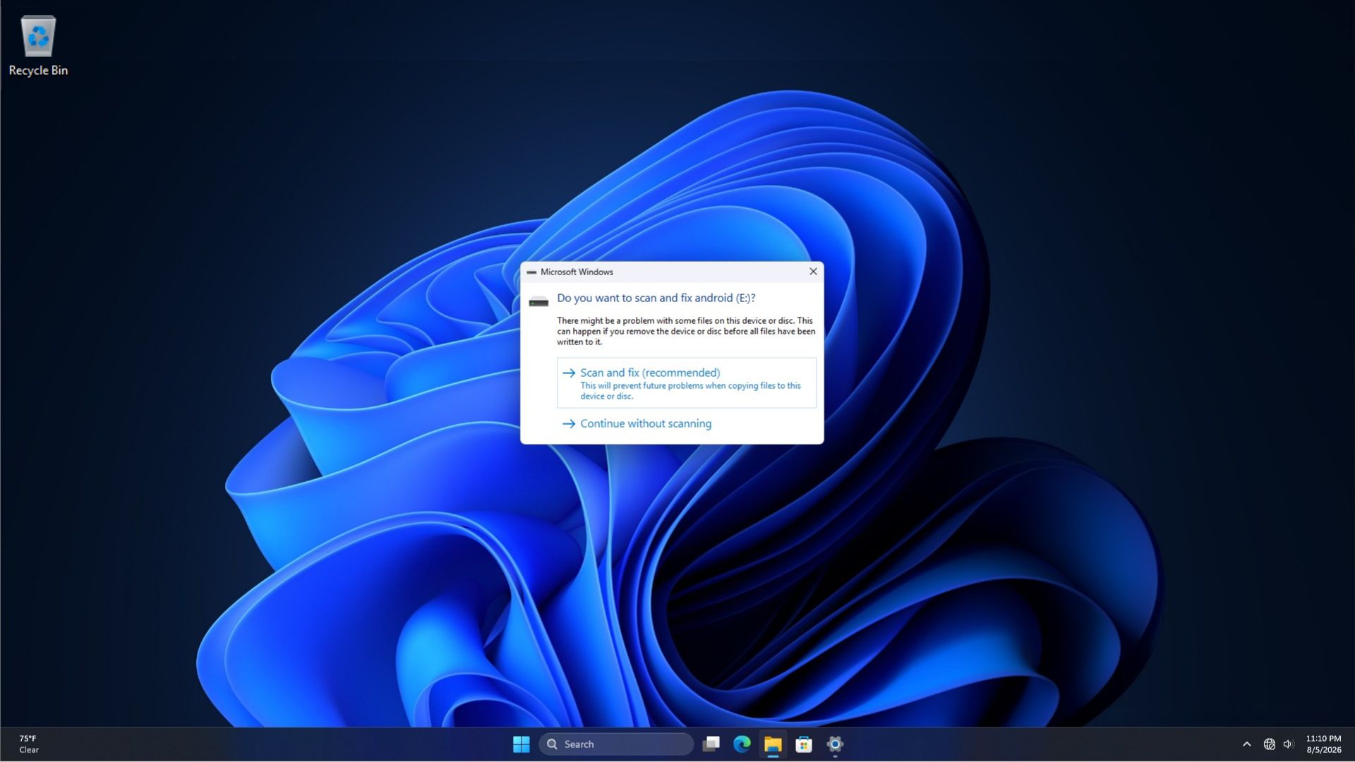 AutoPlay in Windows 11 with legacy UI