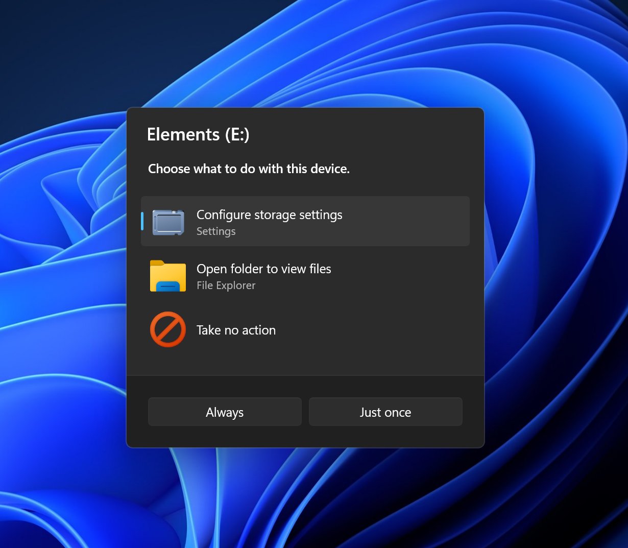 AutoPlay in Windows 11