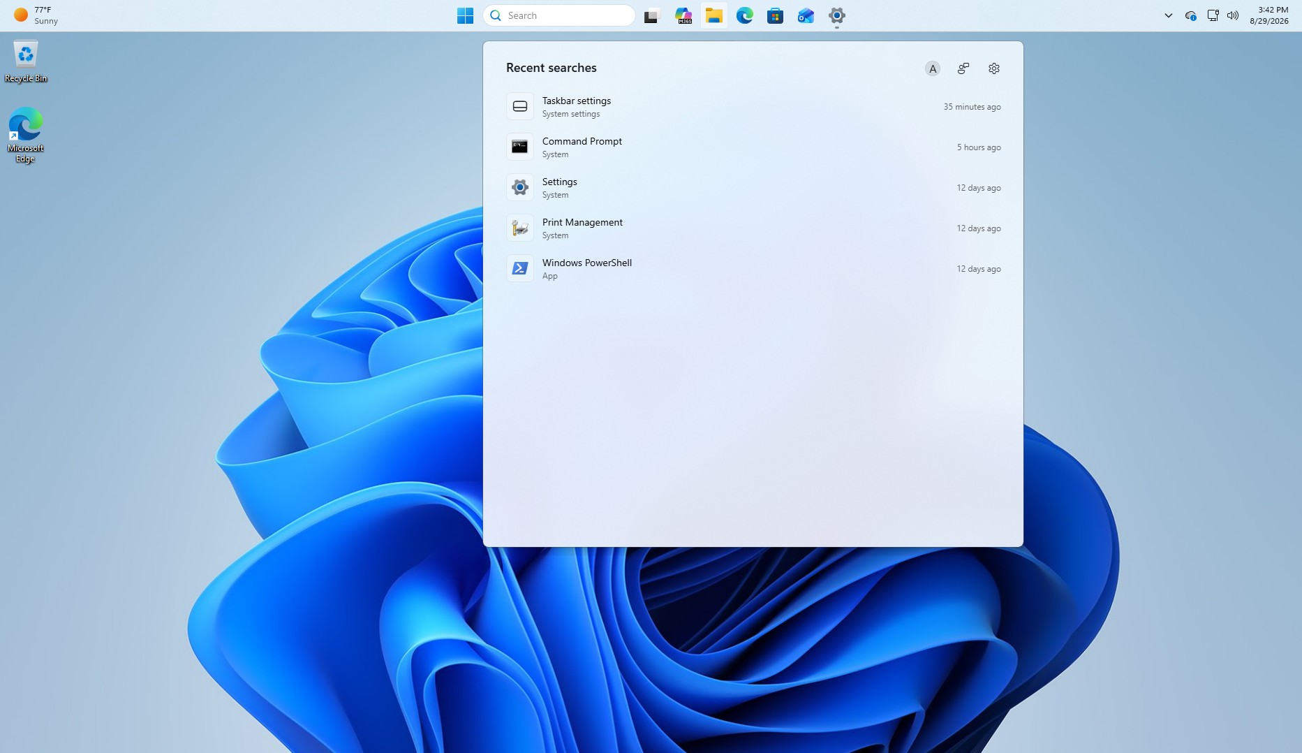 Cleaner Search in Windows 11