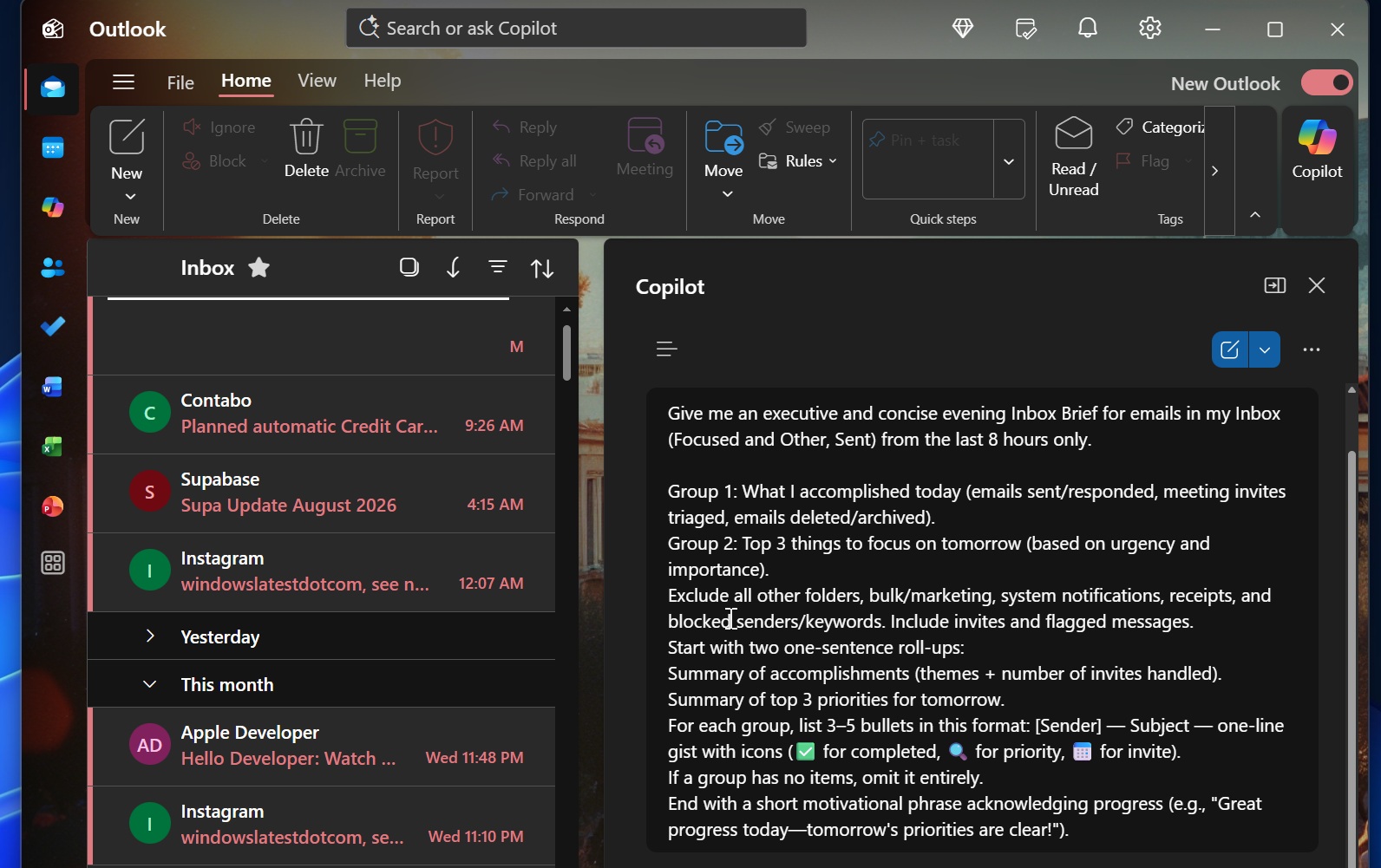 Copilot in Outlook wrap up